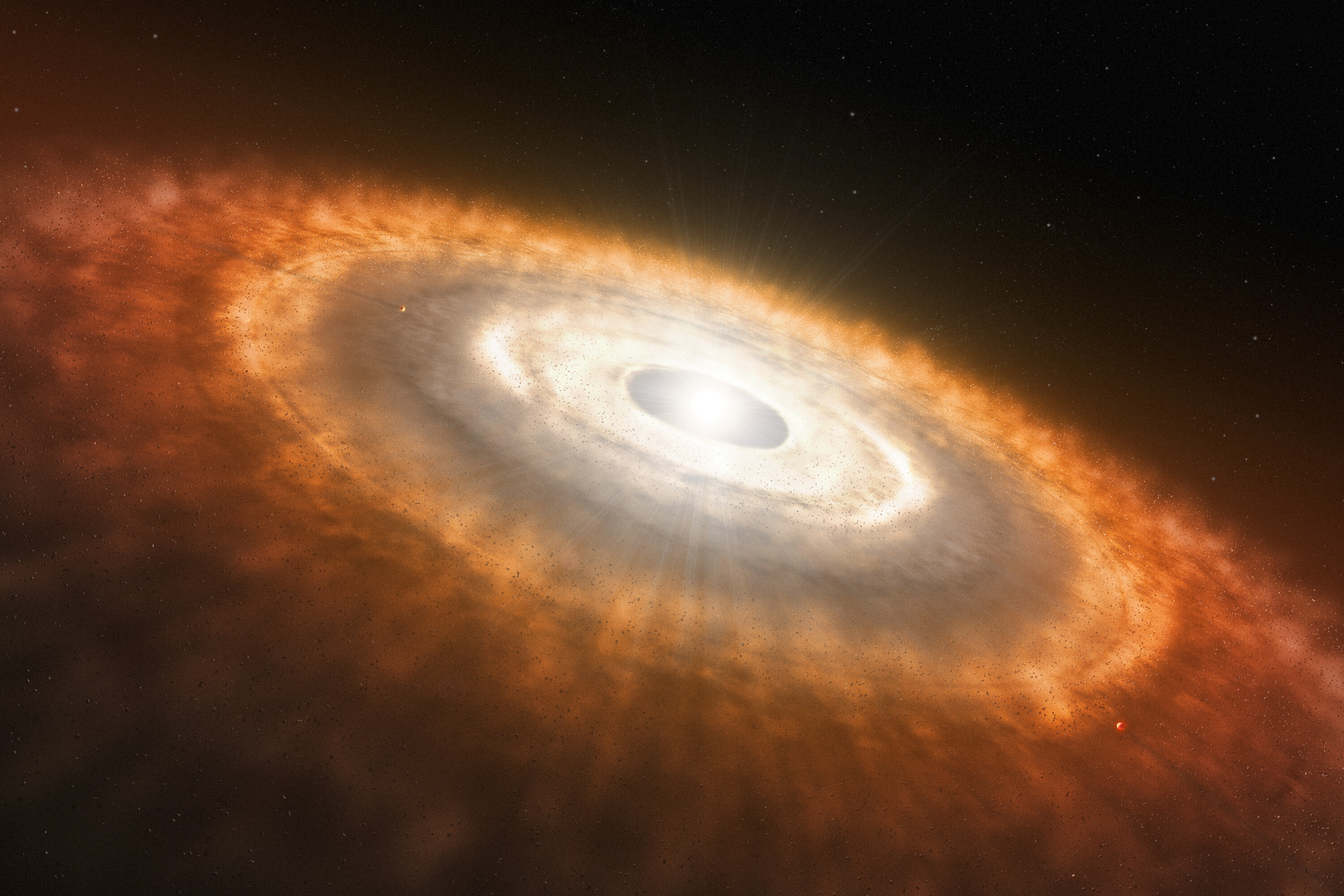 Artist's impression of a protoplanetary disc